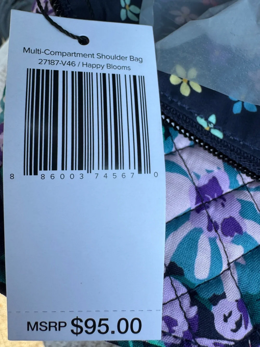 Vera Bradley Navy Quilted & Bright Floral Print “Happy Blooms” NEW 5 items - Picture 6 of 16
